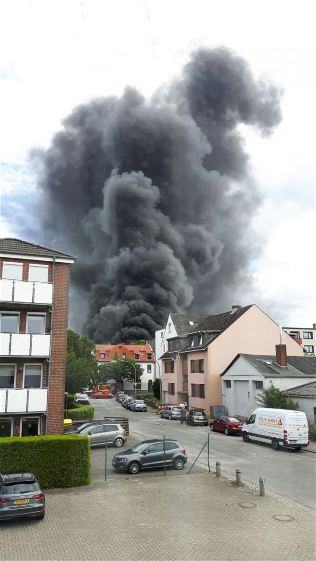 Feuer in der Turnhalle an der Fichteschule.