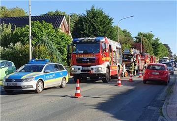 Feuerwehreinsatz an der Leher Landstraße.