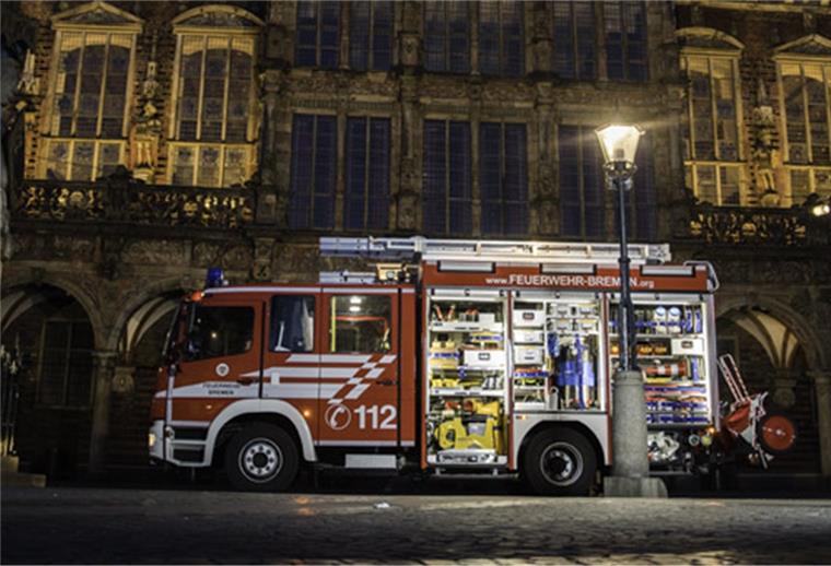 Bremen: Feueralarm nachts im Rathaus Feuerwehreinsatz im Bremer Rathaus.
