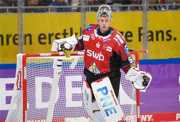 Torwart der Fischtown Pinguins Bremerhaven: Maximilian Franzreb.