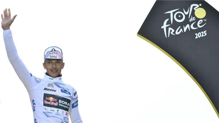 Rad-Held Lipowitz über Glückwünsche von Merz: „Verrückt“ Florian Lipowitz hat mit dem dritten Platz bei der Tour de France den größten Erfolg seiner Karriere gefeiert.