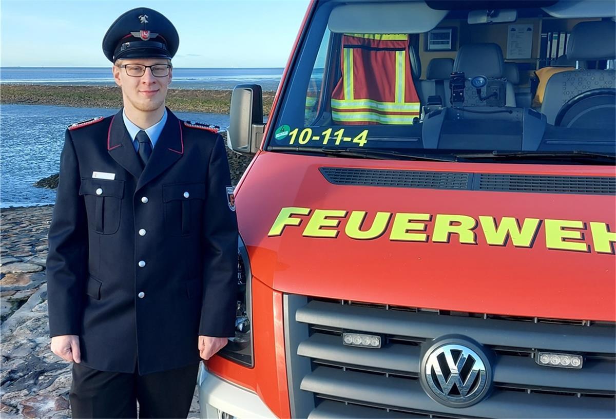 Florian Vollprecht ist der neue Pressewart der Freiwilligen Feuerwehr Butjadingen.
