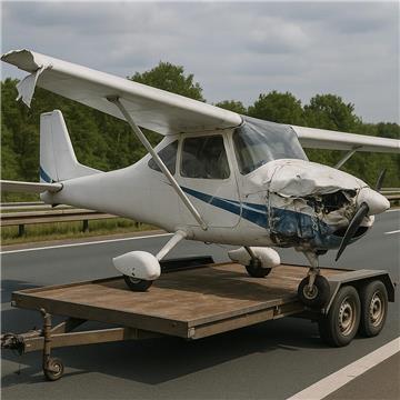 Flugzeugabsturz auf der Autobahn? Was zunächst wie ein spektakuläres Szenario klang, entpuppte sich als Unfall mit einem Ultraleichtflugzeug (Symbolfoto). 