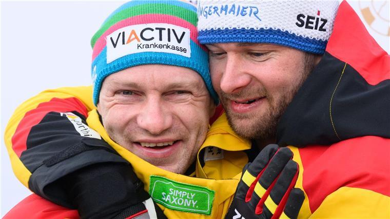 Chance für Lochner? Bob-König Friedrich fehlt Speed-Faktor Francesco Friedrich (links) und Johannes Lochner schenkten sich nichts in dieser Saison, über WM-Gold entscheiden Nuancen.