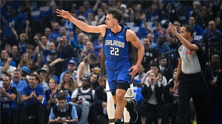 Franz Wagner (22) überragte für die Orlando Magic gegen die Brooklyn Nets als bester Werfer der Partie mit 29 Punkten.