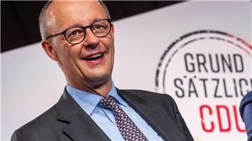 Friedrich Merz (CDU), Parteivorsitzender, nimmt an einer Regionalkonferenz zum neuen CDU-Grundsatzprogramm teil.