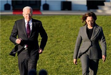 US-Präsident Joe Biden mit US-Vizepräsidentin Kamala Harris