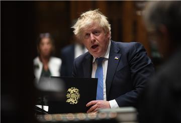 Boris Johnson, Premierminister von Großbritannien, gibt im Unterhaus eine Erklärung vor den Abgeordneten ab. 