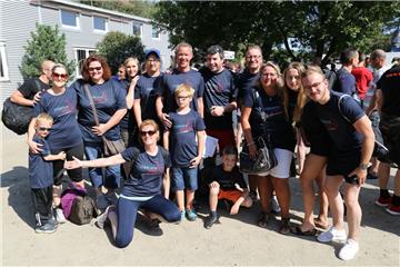 Gäste aus Gütersloh: Dieses Team rund um Dirk Buesge ist extra für den Lakerun in den Norden gefahren.