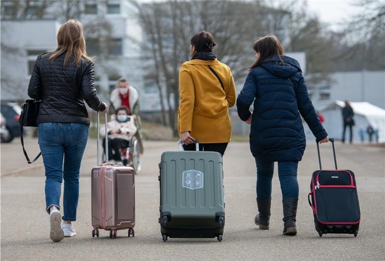 Ukraine-Flüchtlinge in Bremerhaven bekommen Untersuchung Geflüchtete aus der Ukraine.