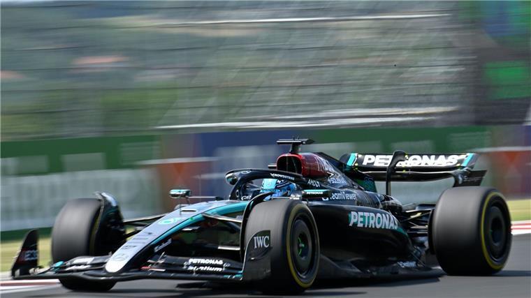 Zweites Ungarn-Training: Norris vor Verstappen George Russell fuhr vor zwei Jahren in Ungarn auf die Pole.