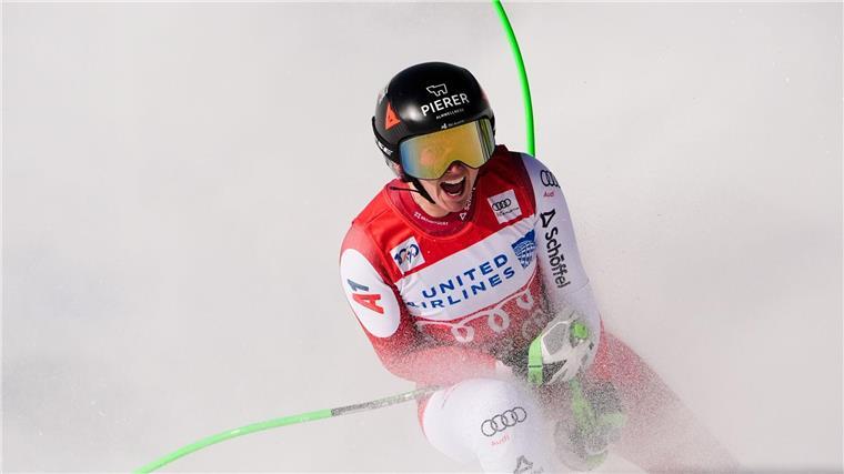 Gewann die erste Abfahrt des Winters: Die Österreicherin Hütter.
