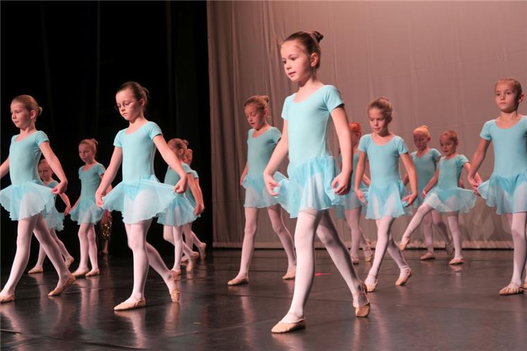 Mini-Ballerinas in der Nordenhamer Friedeburg Graziös bewegten sich die Tänzerinnen auf der Bühne der Nordenhamer Friedeburg.