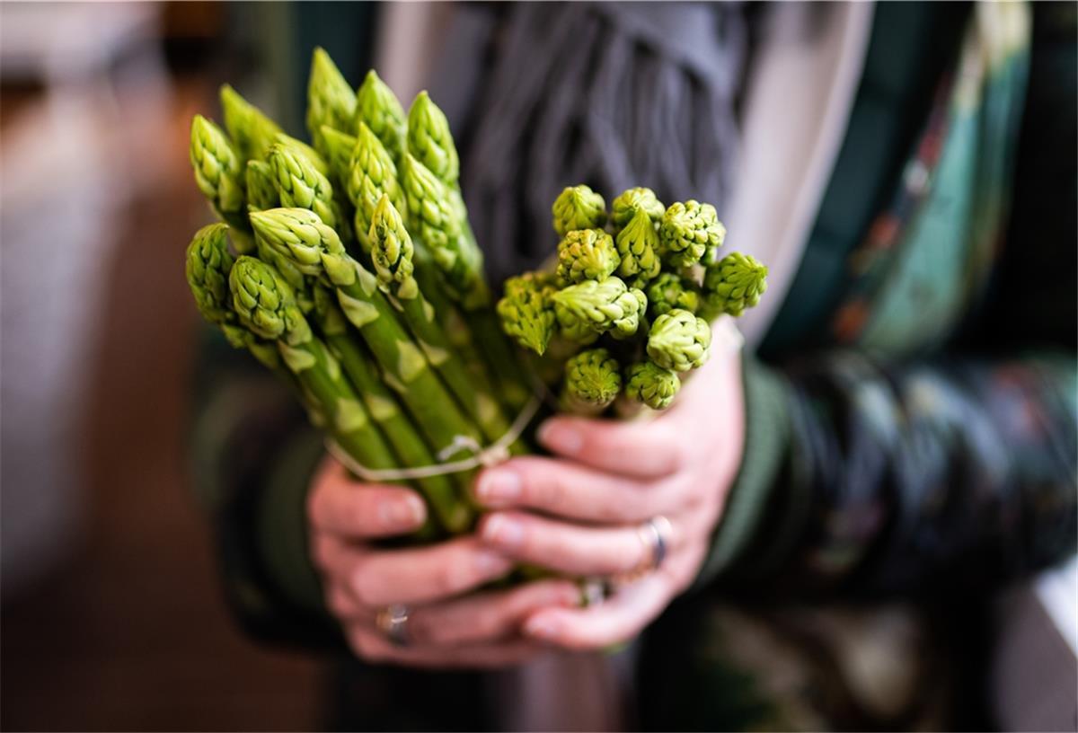 Grüner Spargel liegt im Trend: Er ist sehr aromatisch und kann sogar zum Grillen oder in Salaten verwendet werden.