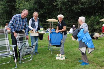 Gute Stimmung auf dem Bauernhof-Viehling  auf Reiterhof Kahrs in Wehden. Foto: F...