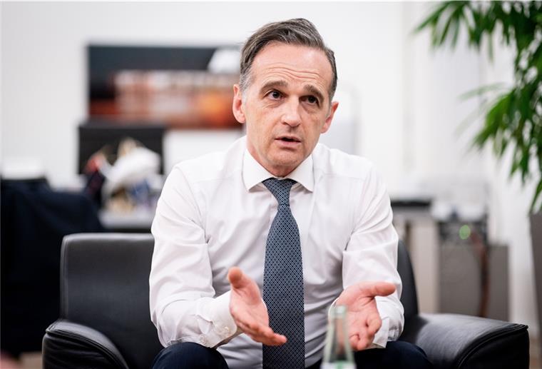 Maas: Corona-Geimpfte in Restaurants und Kinos lassen Heiko Maas (SPD), Außenminister, spricht bei einem Interview