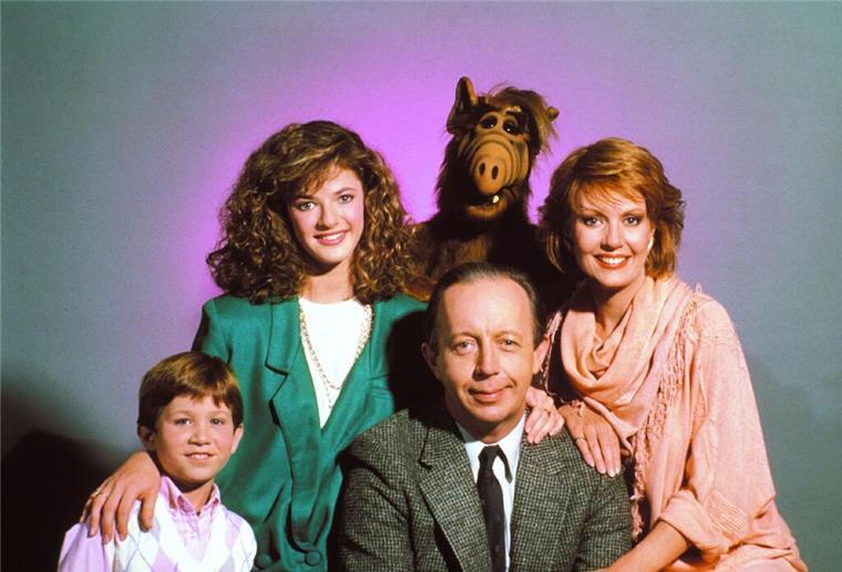 Heile TV-Welt: Die Hauptdarsteller der Serie „Alf“. Benji Gregory (l.) spielte Sohn Brian Tanner. (Archivfoto) 