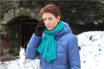 Hendrikje Fitz am Rande von Dreharbeiten zur 600. Folge der ARD-Serie "In aller Freundschaft".