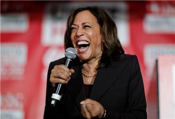 Herzhaftes Lachen ist eine Markenzeichen von Kamala Harris.
