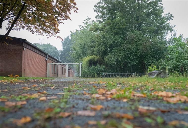 Blick auf das städtische Grundstück