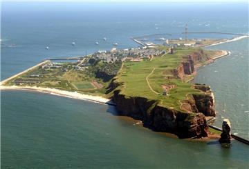 Die Insel Helgoland von oben.