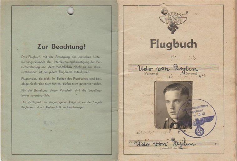 Das Flugbuch Udo von Deylens