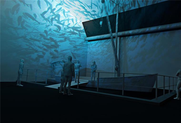 Multimediale Zeitreise in die Welt der Fischerei Fischbahnhof Visualisierung