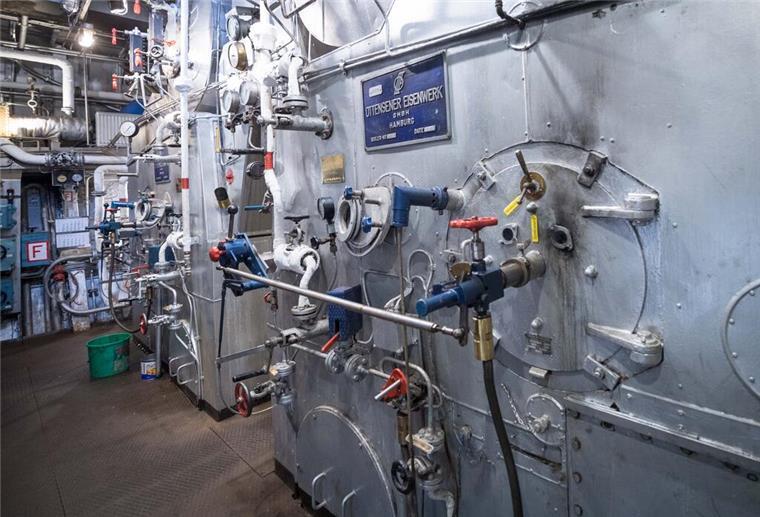 Im Schiffsbauch der Dampfeisbrecher „Wal“ befindet sich der Dampfkessel.