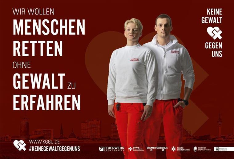 Verachtung für Lebensretter in Lehe: Drei Mädchen treten einfach so gegen einen Rettungswagen Im September hatte die Stadt Bremerhaven die große Kampagne „Keine Gewalt gegen uns“ gestartet. Beschäftigte von Feuerwehr und Polizei, Bremerhaven Bus und Klinikum Reinkenheide werden fast täglich Ziel von Beschimpfungen, Bedrohungen und Gewalt.