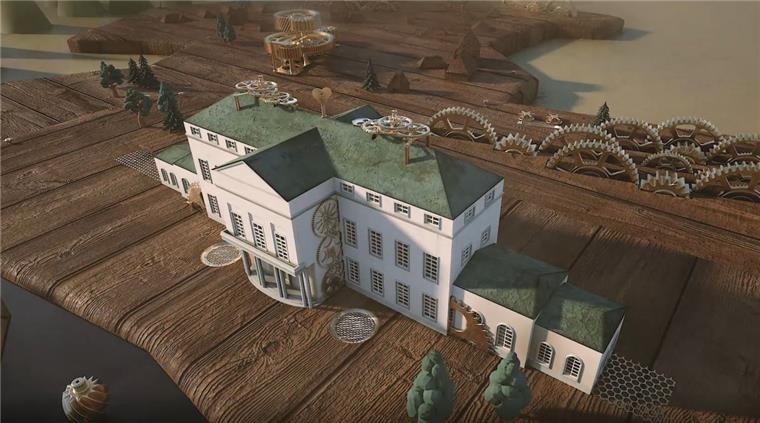 Ostfriesland-Touristiker werben mit Video im „Game of Thrones“-Stil Im Stile des Vorspanns der TV-Fantasy-Serie „Game of Thrones“ schrauben sich in einem neuen Video der Ostfriesland Tourismus Burgen und Schlösser – hier das Schloss in Rastede – aus dem virtuellen Boden.