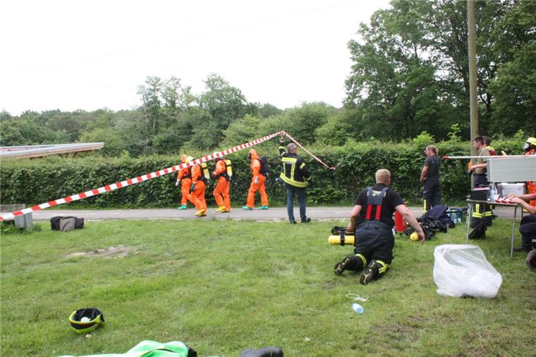 Chlor-Unfall im Bokeler Waldbad Im Waldbad Bokel gab es am Donnerstag einen Großeinsatz.