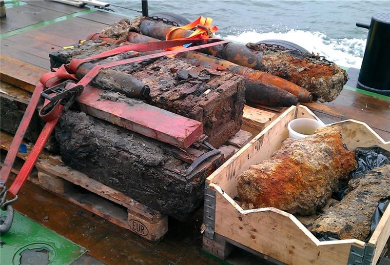 Immer wieder wird in der Nordsee Altmunition gefunden.