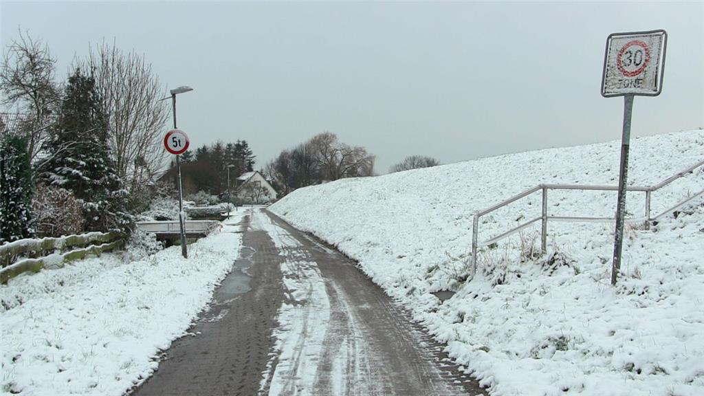 In Blexen war es vielfach schön weiß. Foto Thürmer