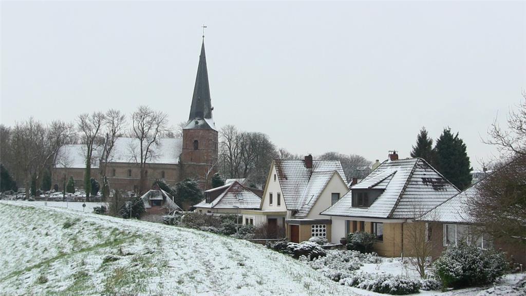 In Blexen war es vielfach schön weiß. Foto Thürmer