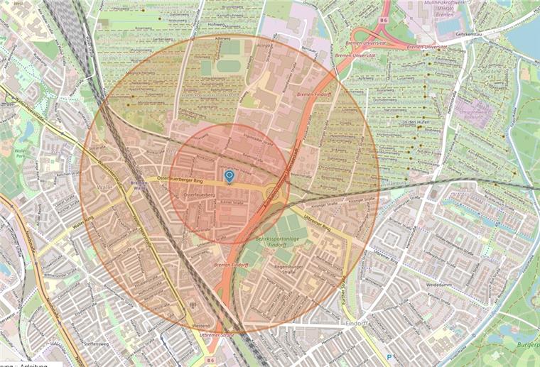 In Bremen-Walle wurde vermutlich eine Weltkriegsbombe entdeckt.