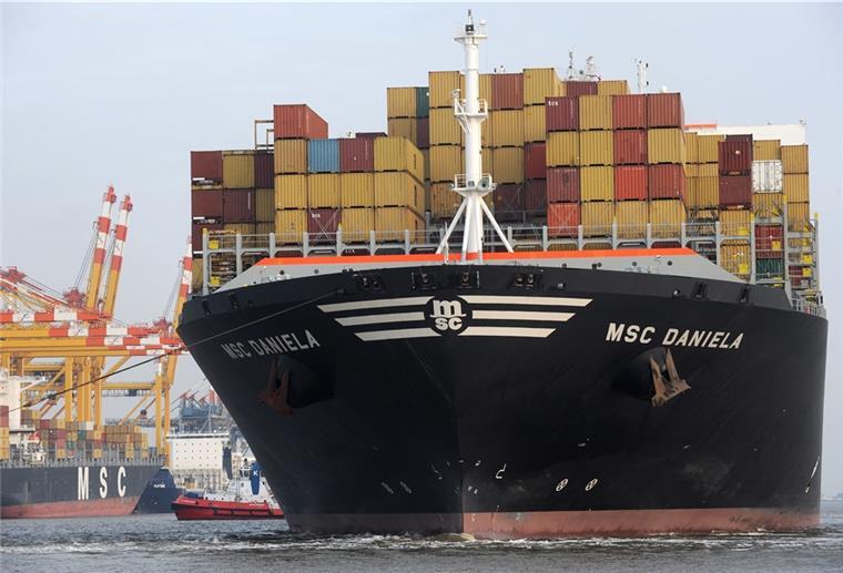 Bremerhaven: Simulator für Wasserstoffantriebe geplant Ein großes Containerschiff
