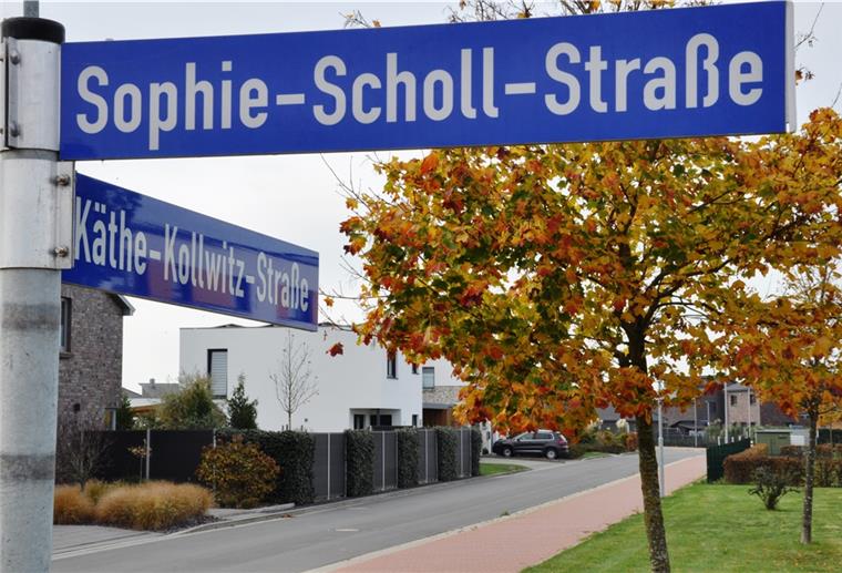 In dem Nordenhamer Wohnpark Tongern sind die Straßen nach bedeutenden deutschen Frauen benannt.