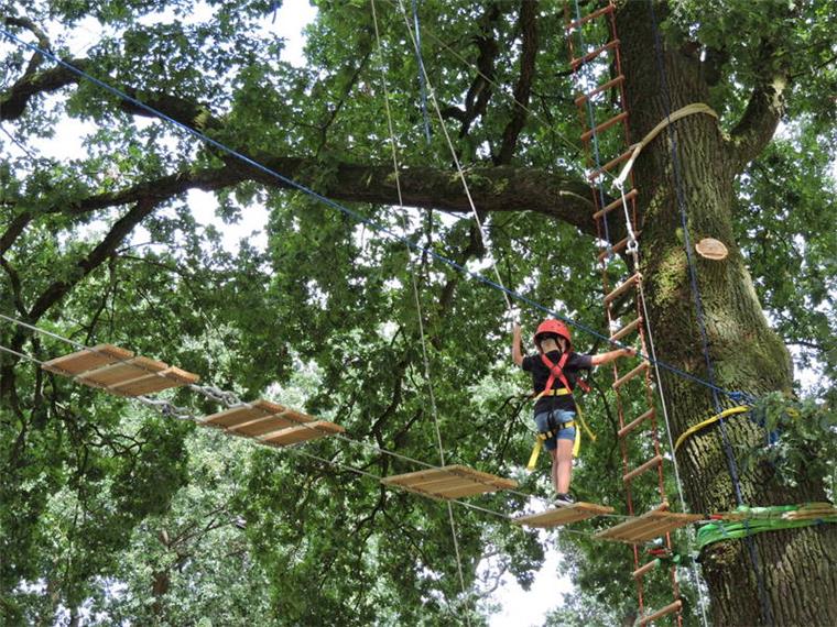 800 Jahre Ober Ochtenhausen: Sommerfest entpuppt sich als großer Erfolg In den Hochseilgarten trauten sich sogar die jüngeren Besucher und hatten ihr Vergnügen.
