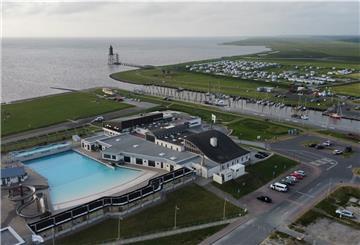 Ein Wellenfreibad in Dorum