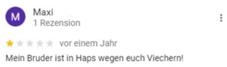 Die lustigsten Google-Bewertungen zu Bremerhaven In Habs bedeutet so viel, wie eine Haftstrafe antreten.