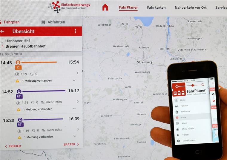 In Hannover wird am 8. April eine App für Niedersachsen und Bremen vorgestellt, über die Fahrkarten für die meisten regionalen Zug- und Busverbindungen gekauft werden können. 