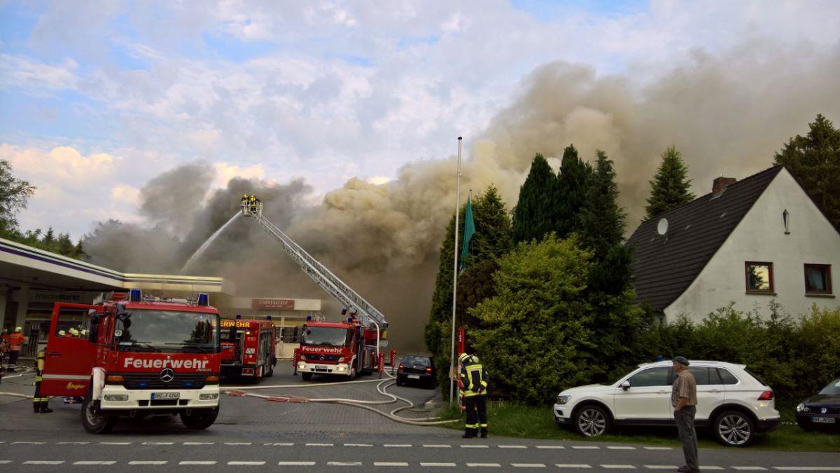 In Heilshorn hat eine Tankstelle gebrannt.