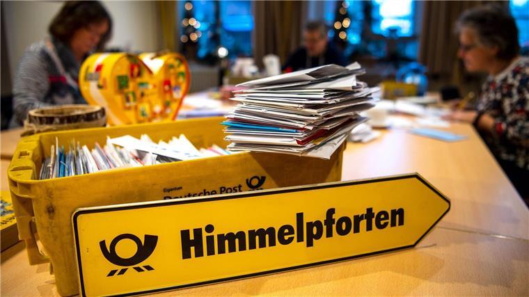 In Himmelpforten kommt jedes Jahr vor dem Fest reichlich Weihnachtspost an. (Archivbild)