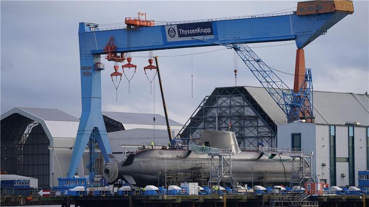 Vertrag für U-Boot-Auftrag bei TKMS unterzeichnet In Kiel werden bereits seit langem U-Boote gefertigt. (Archivbild)