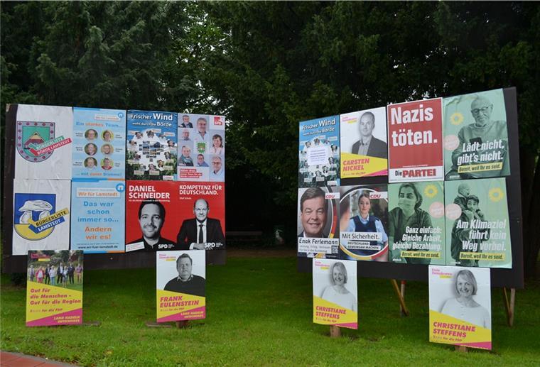 Kommunalwahlen im Cuxland: Warum es immer bunter wird In Lamstedt ist kaum noch Platz auf den Plakatwänden, weil diesmal so viele Parteien und Wählergemeinschaften antreten