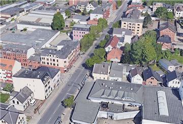 Blick auf die Weserstraße in Wulsdorf