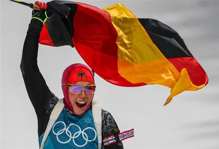 In Pyeongchang krönte sich Laura Dahlmeier 2018 zur zweimaligen Olympiasiegerin.