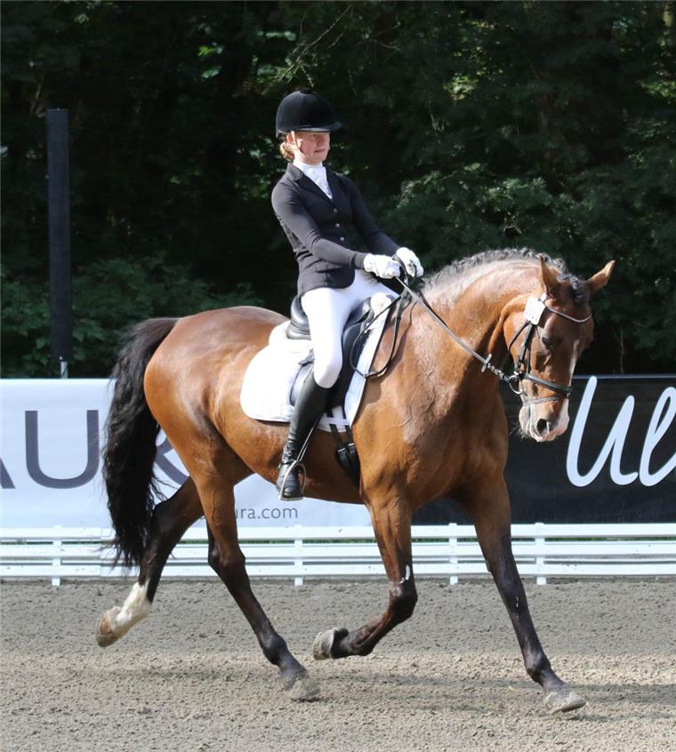 Riesen-Erfolg für Nordenhamerin Lene Sofie Brandt beim Oldenburger Landesturnier In Rastede gewann Lene Sofie Brandt vom Nordenhamer RC den Talentförderpreis. Sie entschied die Dressur der Klasse L für sich. Foto Böning
