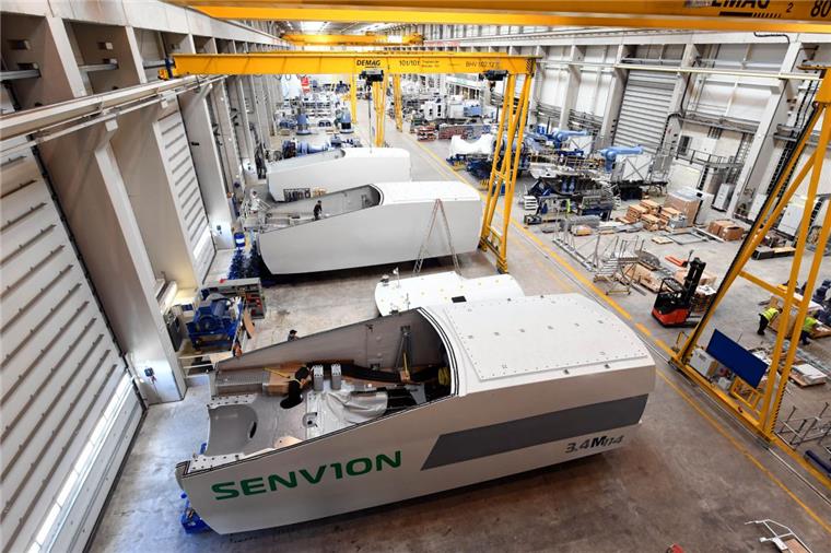 Senvion wird zerlegt: Aus für Fertigung in Bremerhaven In seinem Werk in Bremerhaven produziert Senvion Turbinen für Windräder.