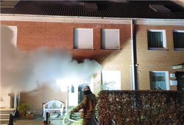 In Stade ist ein Reihenhaus in Brand geraten.